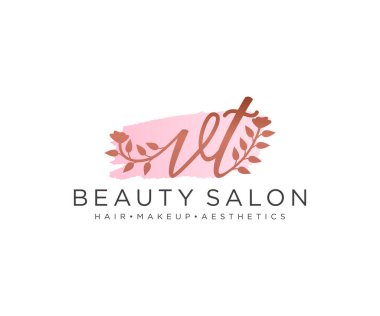 VT kadın logo koleksiyonu şablonu. İlk imzalı el yazısı logosu, düğün, moda, mücevher, butik, çiçek ve botanik, herhangi bir şirket veya işletme için yaratıcı şablona sahip..