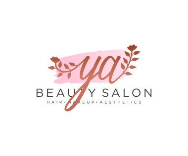 YA kadınsı logo koleksiyonu şablonu. İlk imzalı el yazısı logosu, düğün, moda, mücevher, butik, çiçek ve botanik, herhangi bir şirket veya işletme için yaratıcı şablona sahip..