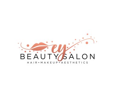 Feminen logo koleksiyonu kalıpları. İlk imzalı el yazısı logosu, düğün, moda, mücevher, butik, çiçek ve botanik, herhangi bir şirket veya işletme için yaratıcı şablona sahip..