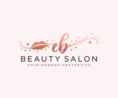 EB kadınsı logo koleksiyonu şablonu. İlk imzalı el yazısı logosu, düğün, moda, mücevher, butik, çiçek ve botanik, herhangi bir şirket veya işletme için yaratıcı şablona sahip..