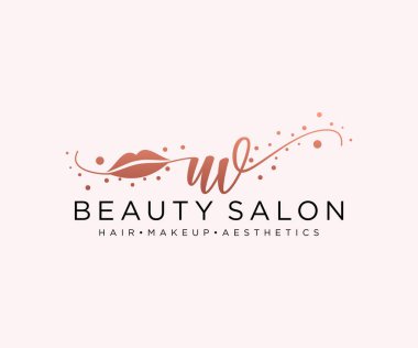 UV kadın logo koleksiyonu şablonu. İlk imzalı el yazısı logosu, düğün, moda, mücevher, butik, çiçek ve botanik, herhangi bir şirket veya işletme için yaratıcı şablona sahip..