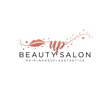 UP kadınsı logo koleksiyonu şablonu. İlk imzalı el yazısı logosu, düğün, moda, mücevher, butik, çiçek ve botanik, herhangi bir şirket veya işletme için yaratıcı şablona sahip..