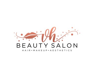 VH kadınsı logo koleksiyonu şablonu. İlk imzalı el yazısı logosu, düğün, moda, mücevher, butik, çiçek ve botanik, herhangi bir şirket veya işletme için yaratıcı şablona sahip..
