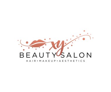 XY kadın logo koleksiyonu şablonu. İlk imzalı el yazısı logosu, düğün, moda, mücevher, butik, çiçek ve botanik, herhangi bir şirket veya işletme için yaratıcı şablona sahip..