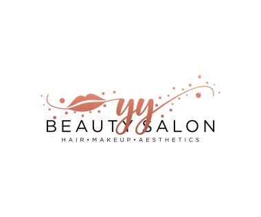 YY kadınsı logo koleksiyonu şablonu. İlk imzalı el yazısı logosu, düğün, moda, mücevher, butik, çiçek ve botanik, herhangi bir şirket veya işletme için yaratıcı şablona sahip..