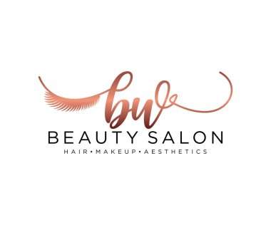 BW kadınsı logo koleksiyonu şablonu. İlk imzalı el yazısı logosu, düğün, moda, mücevher, butik, çiçek ve botanik, herhangi bir şirket veya işletme için yaratıcı şablona sahip..