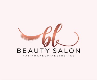 BL kadınsı logo koleksiyonu şablonu. İlk imzalı el yazısı logosu, düğün, moda, mücevher, butik, çiçek ve botanik, herhangi bir şirket veya işletme için yaratıcı şablona sahip..