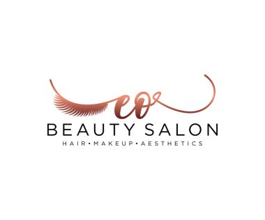 EO kadın logo koleksiyonu şablonu. İlk imzalı el yazısı logosu, düğün, moda, mücevher, butik, çiçek ve botanik, herhangi bir şirket veya işletme için yaratıcı şablona sahip..