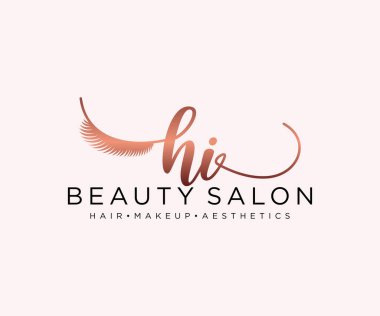 Merhaba dişi logo koleksiyonu şablonu. İlk imzalı el yazısı logosu, düğün, moda, mücevher, butik, çiçek ve botanik, herhangi bir şirket veya işletme için yaratıcı şablona sahip..