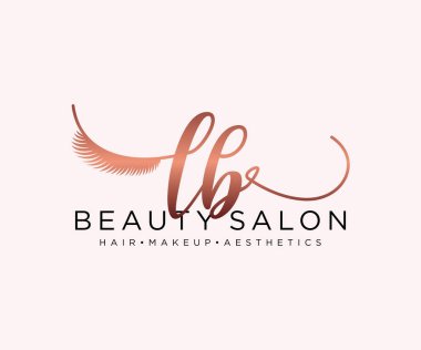 LB kadınsı logo koleksiyonu şablonu. İlk imzalı el yazısı logosu, düğün, moda, mücevher, butik, çiçek ve botanik, herhangi bir şirket veya işletme için yaratıcı şablona sahip..