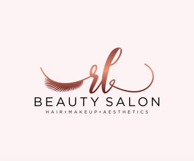 RL kadınsı logo koleksiyonu şablonu. İlk imzalı el yazısı logosu, düğün, moda, mücevher, butik, çiçek ve botanik, herhangi bir şirket veya işletme için yaratıcı şablona sahip..