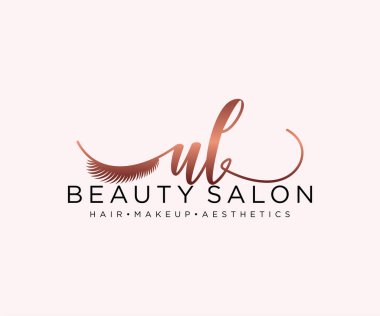 UL kadın logo koleksiyonu şablonu. İlk imzalı el yazısı logosu, düğün, moda, mücevher, butik, çiçek ve botanik, herhangi bir şirket veya işletme için yaratıcı şablona sahip..