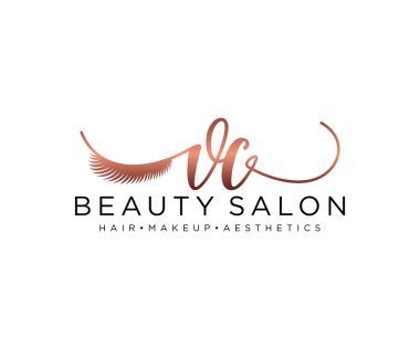 VC kadın logo koleksiyonu şablonu. İlk imzalı el yazısı logosu, düğün, moda, mücevher, butik, çiçek ve botanik, herhangi bir şirket veya işletme için yaratıcı şablona sahip..