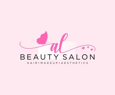 AL kadın logo koleksiyonu şablonu. İlk imzalı el yazısı logosu, düğün, moda, mücevher, butik, çiçek ve botanik, herhangi bir şirket veya işletme için yaratıcı şablona sahip..