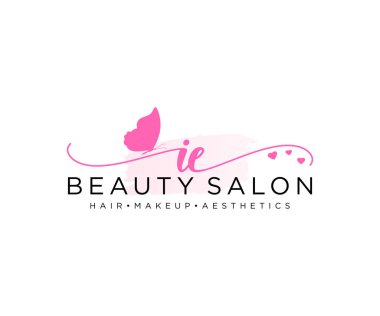 Kadınsı logo koleksiyonu şablonu. İlk imzalı el yazısı logosu, düğün, moda, mücevher, butik, çiçek ve botanik, herhangi bir şirket veya işletme için yaratıcı şablona sahip..