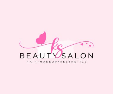 KS kadınsı logo koleksiyonu kalıpları. İlk imzalı el yazısı logosu, düğün, moda, mücevher, butik, çiçek ve botanik, herhangi bir şirket veya işletme için yaratıcı şablona sahip..