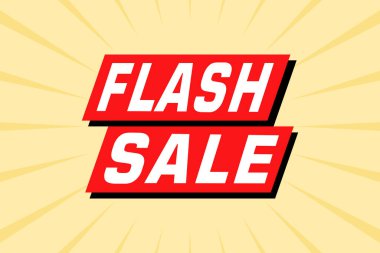 Flash satış tanıtım afişi şablonu indirim etiketi, satış ve indirim arka planı.