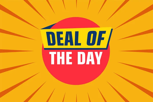 Deal Day Beschriftet Banner Design Festliche Vorlage Kann Für Einladungskarten — Stockvektor
