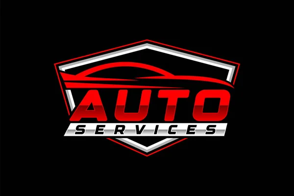 Concetto Premium Auto Garage Logo Design — Vettoriale Stock