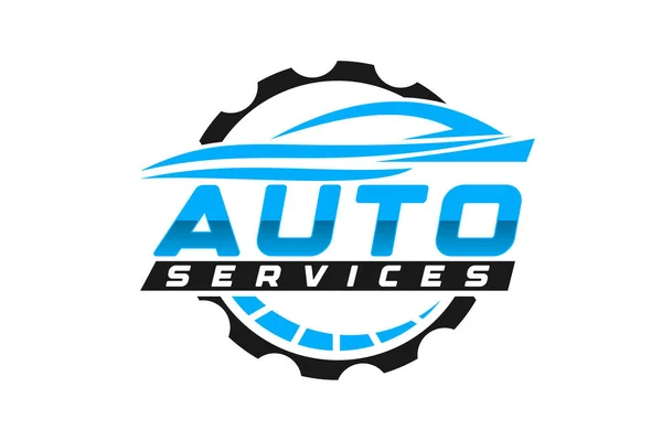 Auton Autotalli Premium Concept Logo Suunnittelu — vektorikuva