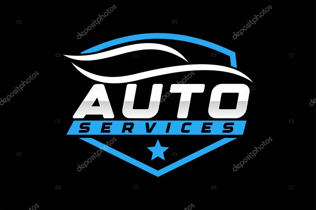 Car Garage Premium Concept Logo Design.