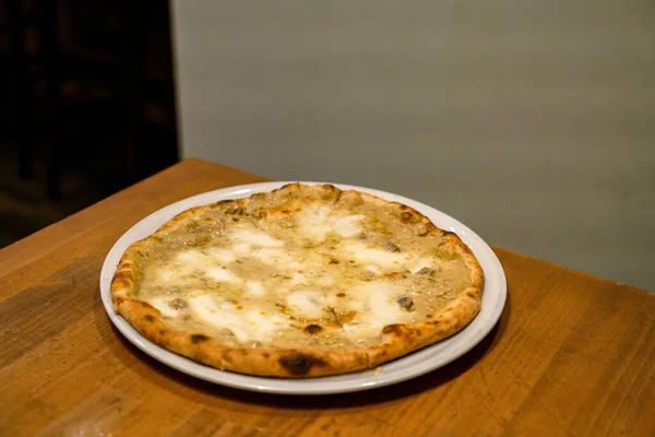 Pizza Napolitaine Pâte Mâcher — Photo