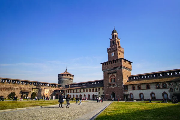 Castello Sforzesco Milão Itália — Fotografia de Stock