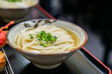 Kagawa bölgesinden kalın udon..