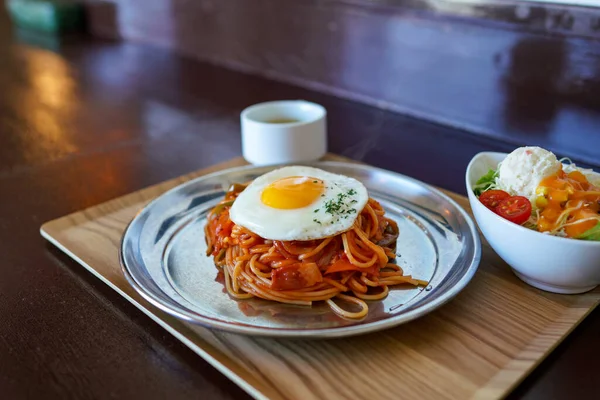 Plato Espagueti Japonés Hecho Con Ketchup —  Fotos de Stock