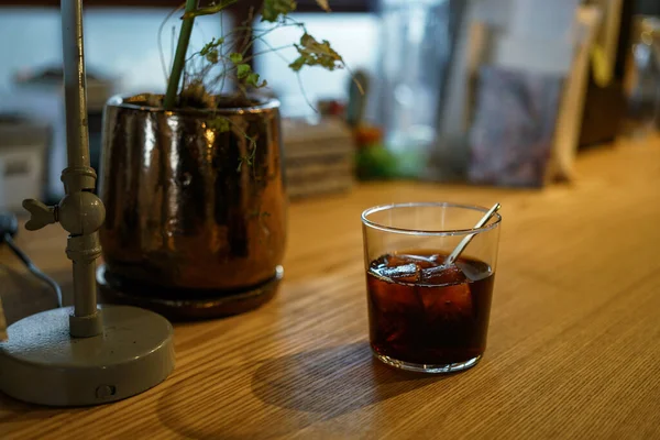 Холодный Кофе Японской Кофейне — стоковое фото