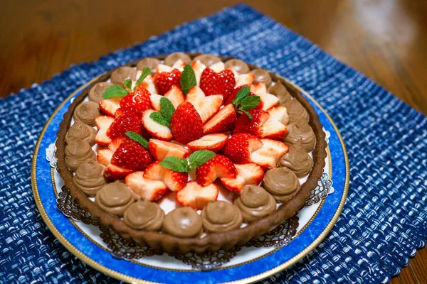 a homemade birthday fruit tart
