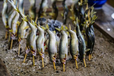 Hollanda 'daki pazarda balık