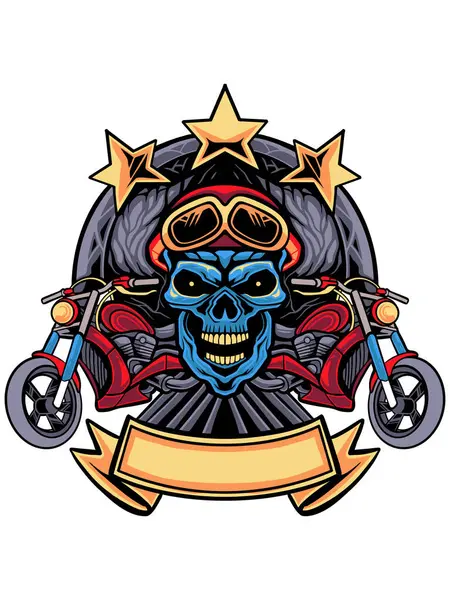 Kafatası maskotu logo tasarım vektörü