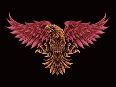  kartal vektör tasarımı, renk düzenlenebilir