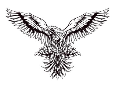 kartal çizgisi sanat vektör tasarımı