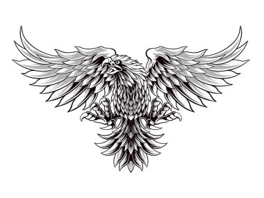 kartal çizgisi sanat vektör tasarımı