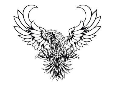 kartal çizgisi sanat vektör tasarımı