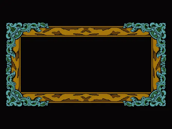 Vintage dekoratif çerçeve çiçek