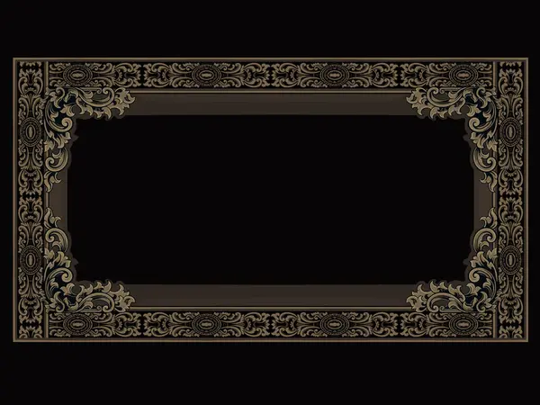 Süslü ve kenarlı klasik çerçeve
