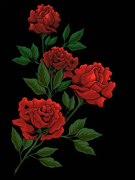 güzel kırmızı gül tam düzenlenebilir renk