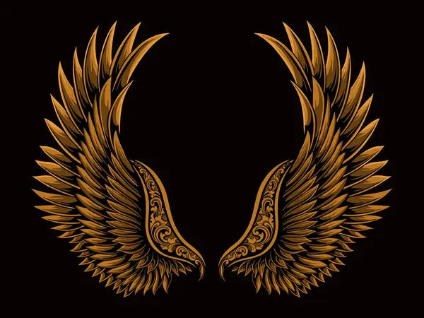 ögeler için kuş kanadı vektör tasarımı, renk düzenlenebilir