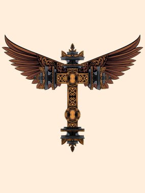 Klasik Hıristiyan çapraz vektör tasarımı