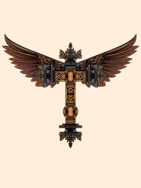 Klasik Hıristiyan çapraz vektör tasarımı