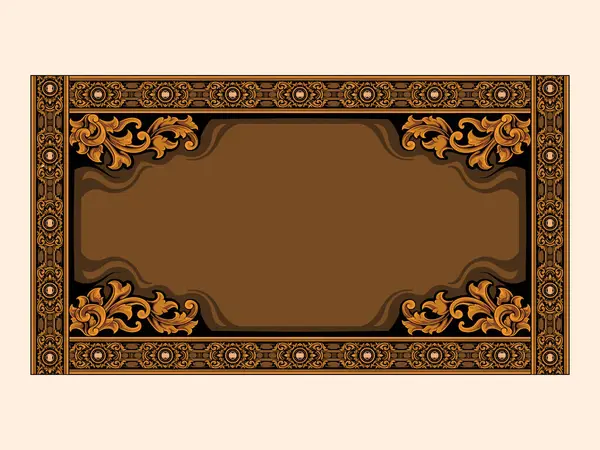 Lüks klasik biçim oymalı çerçeve vektör tasarımı, renk düzenlenebilir