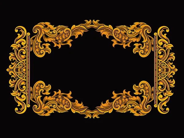  Klasik stil oymalı ögeler için düzenlenebilir renk içeren lüks çerçeve tebrik kartı vektör tasarımı