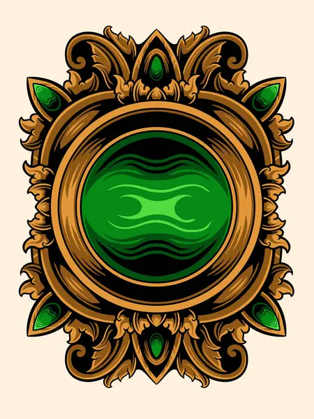 ögeler için klasik oyma süsleme vintage sınır vektör tasarımı, düzenlenebilir renk