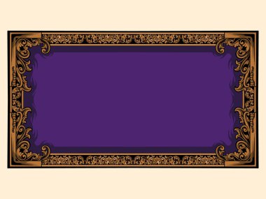 Klasik stil oymalı ögeler için düzenlenebilir renk içeren lüks tebrik kartı vektör tasarımı