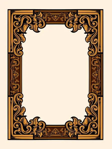 Klasik stil oymalı ögeler için düzenlenebilir renk içeren lüks tebrik kartı vektör tasarımı