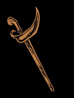 Geleneksel silah keris vektör tasarımı