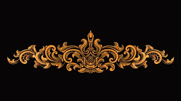 Ögeler için vektör oymalı klasik süs tasarımı, düzenlenebilir renk